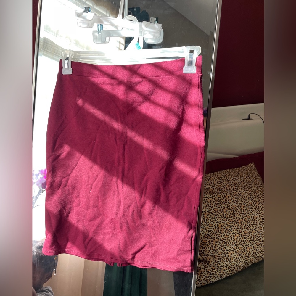 Burgundy Business Casual Skirt
